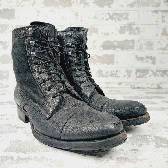 Tusitania Black Leather Almond Toe Lace Up Women's Ankle Boots i 303 - Picture 4 of 13